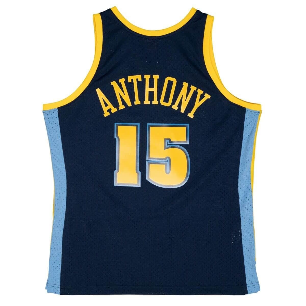 Carmelo Anthony #15 Denver Nuggets 2006-07 Mitchell & Ness Swingman NBA Jersey Navy thumbnail 2