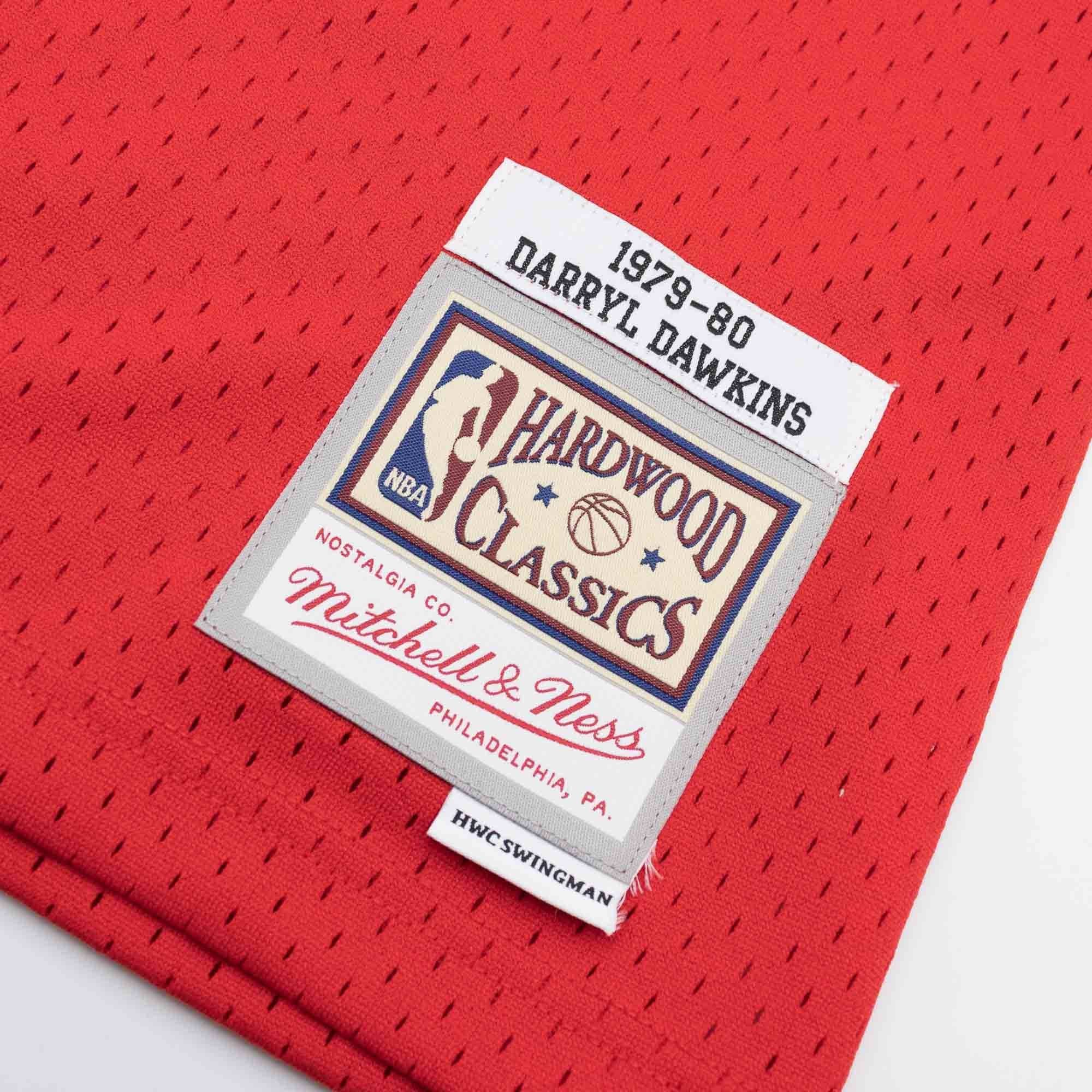 Darryl Dawkins #53 Philadelphia 76ers 1979-80 Mitchell & Ness Swingman NBA Jersey Red thumbnail 3