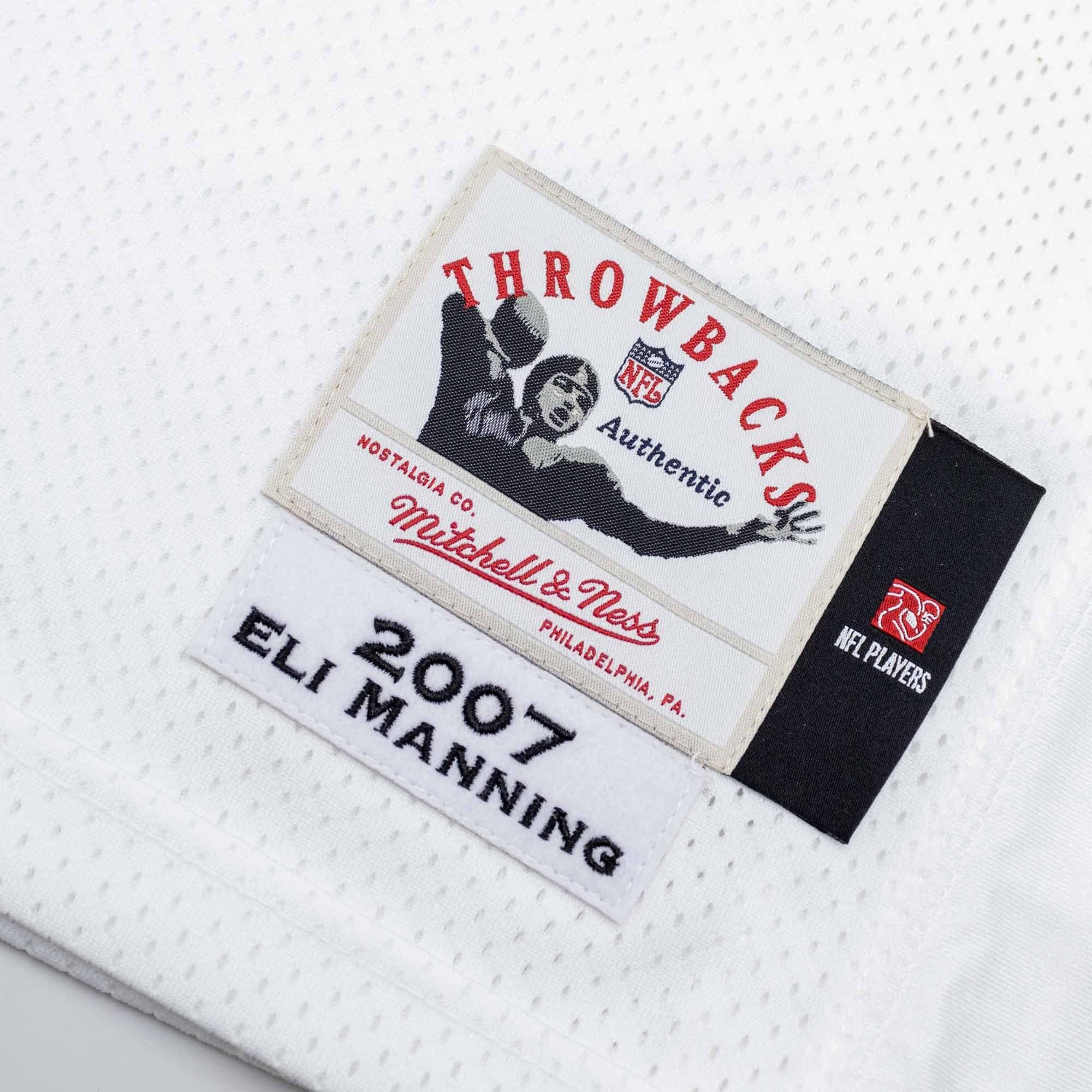 Eli Manning #10 New York Giants 2007 Mitchell & Ness Authentic NFL Jersey White thumbnail 3