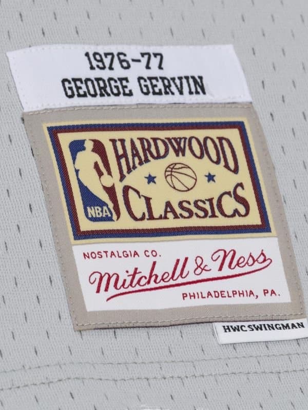 George Gervin #44 San Antonio Spurs 1976-77 Swingman NBA Jersey Gray thumbnail 3