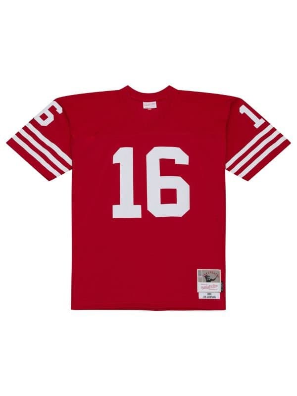 Joe Montana #16 San Francisco 49ers 1990 Legacy Throwback NFL Jersey Red thumbnail 2