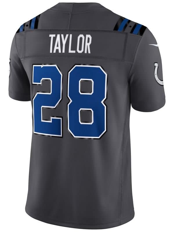 Jonathan Taylor #28 Indianapolis Colts 2026 Rivalries Stitched Limited NFL Jersey Anthracite thumbnail 3