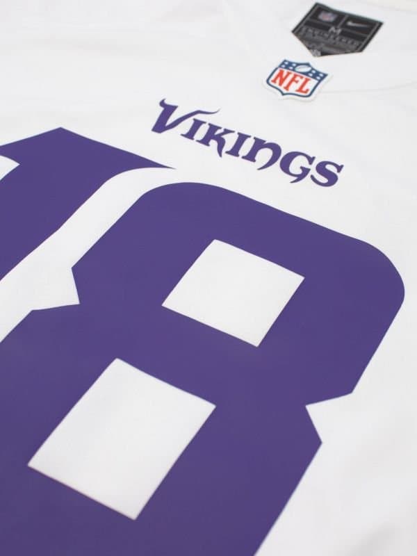 Justin Jefferson #18 Minnesota Vikings Game NFL Jersey White thumbnail 2