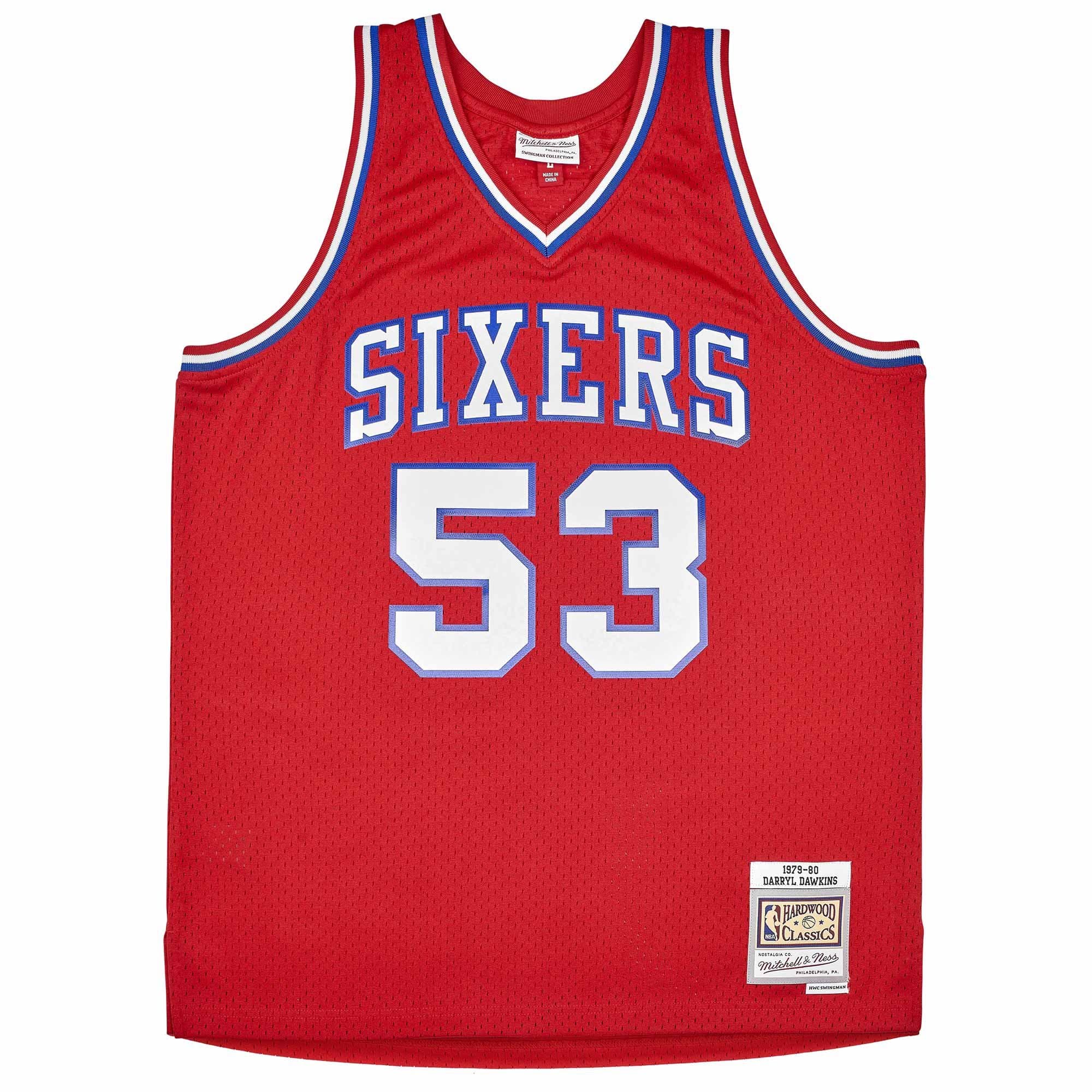 Darryl Dawkins #53 Philadelphia 76ers 1979-80 Mitchell & Ness Swingman NBA Jersey Red