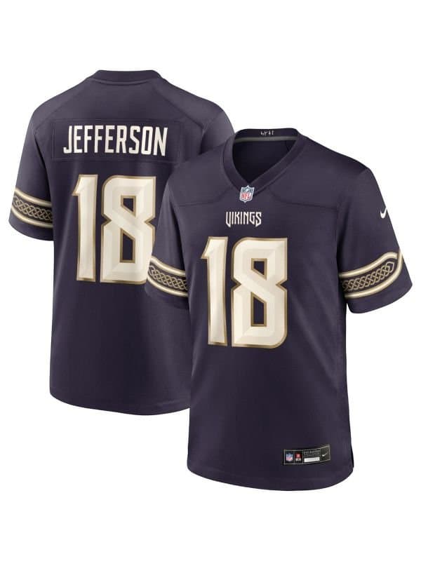 Justin Jefferson #18 Minnesota Vikings 2026 Rivalries Game NFL Jersey Purple