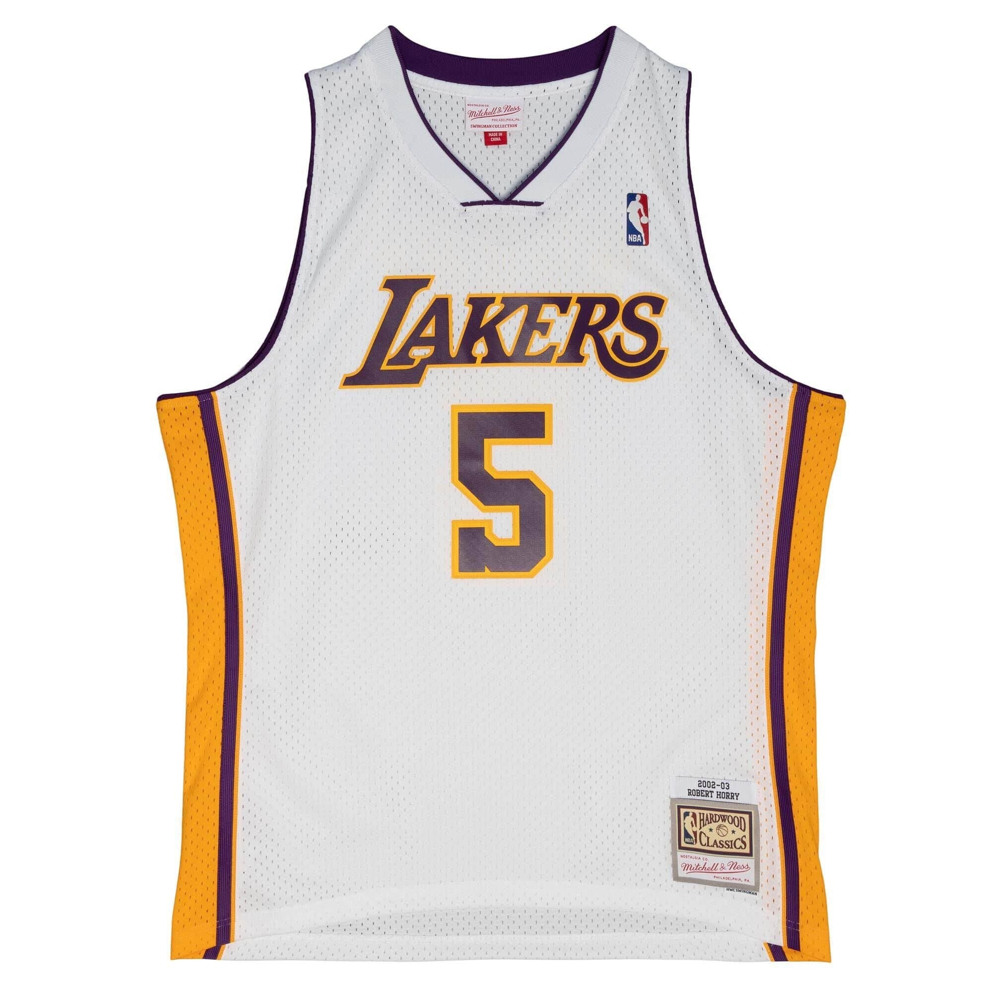 Robert Horry #5 Los Angeles Lakers 2002-03 Mitchell & Ness Swingman NBA Jersey White